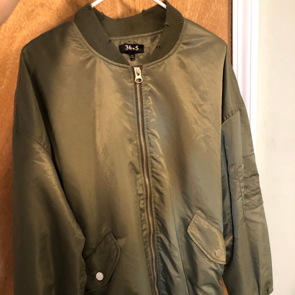 Army Green Bomber Jacket